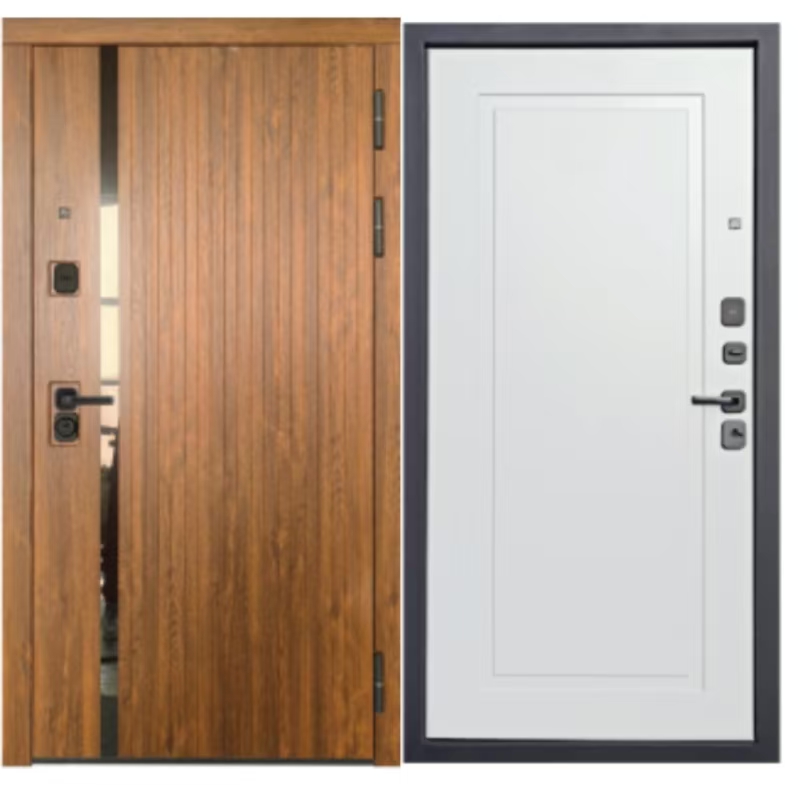 Porte épaisse à garniture en acier inoxydable de style grain