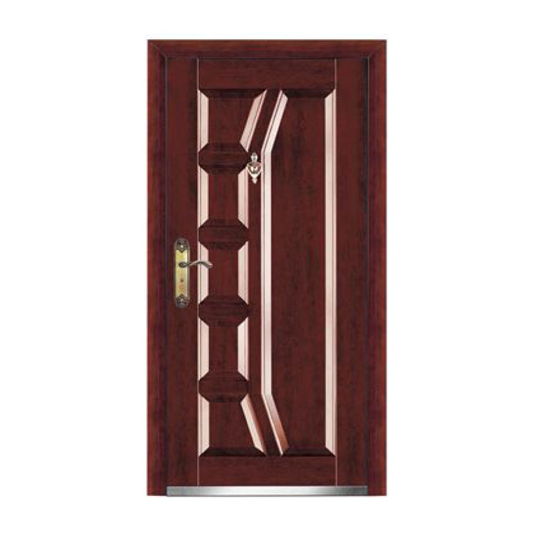Porte d'entrée de jardin en acier et en bois normaux