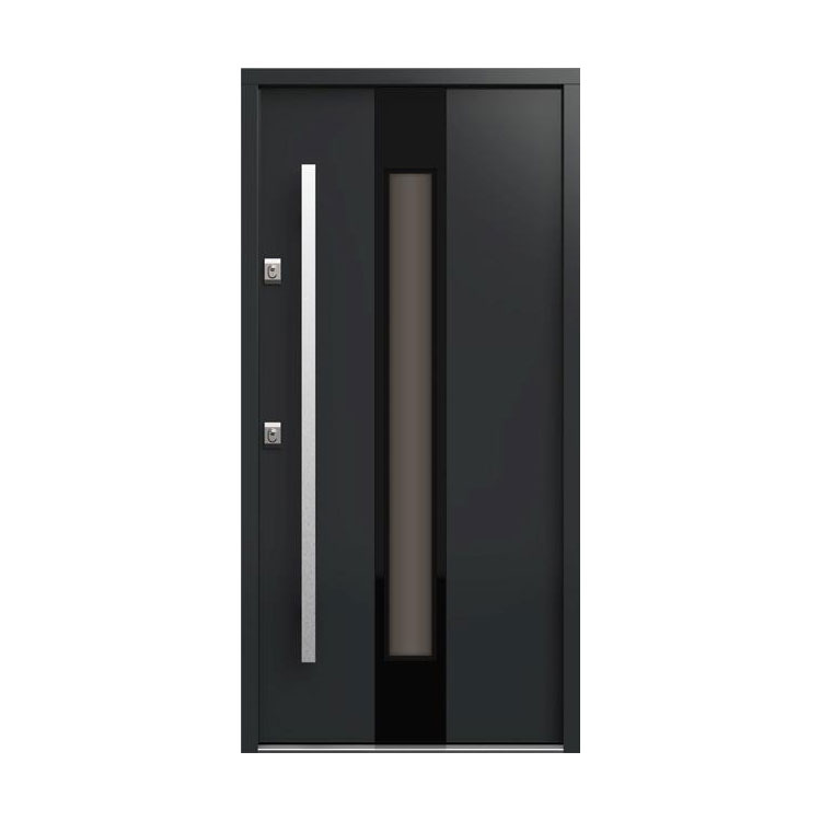 Porte d'entrée blindée européenne en acier et en bois