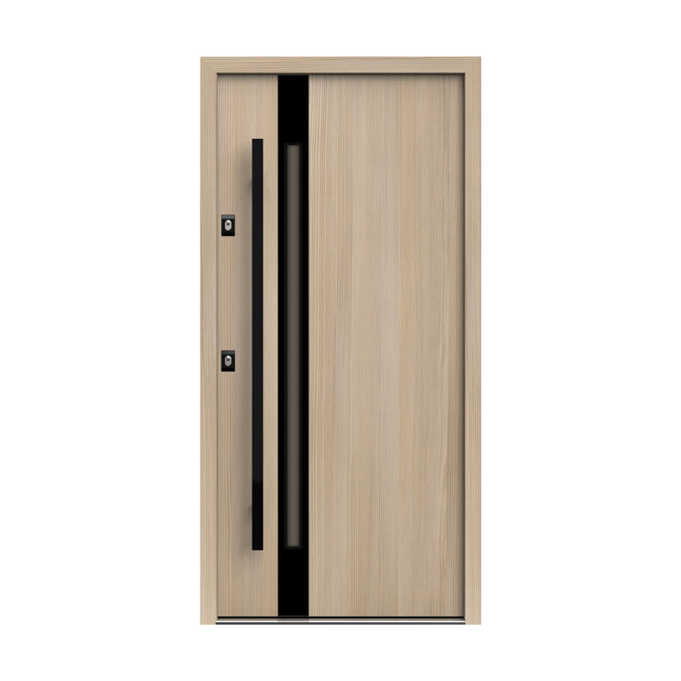 Porte en bois en acier de style européen assortie aux couleurs de la surface
