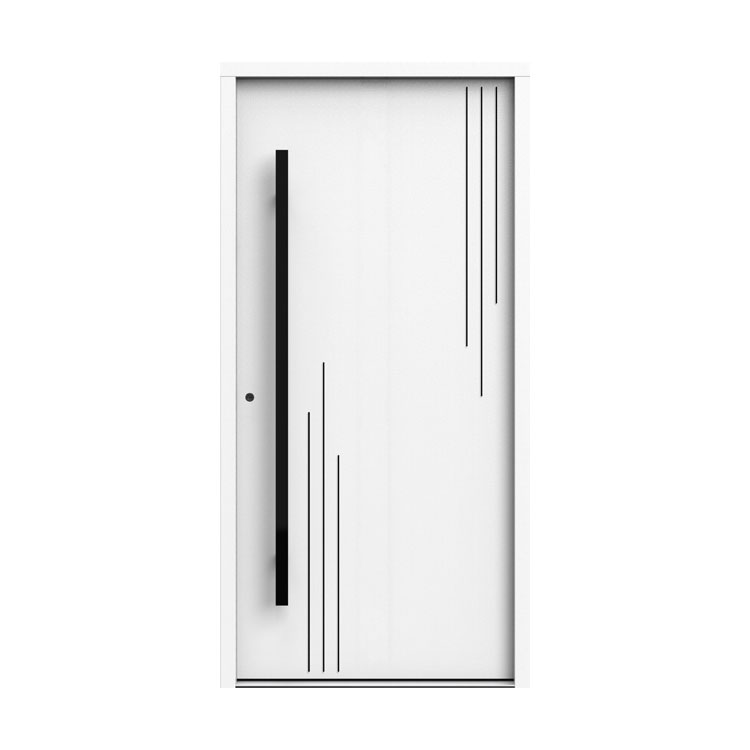 Porte d'entrée en acier européenne blanche