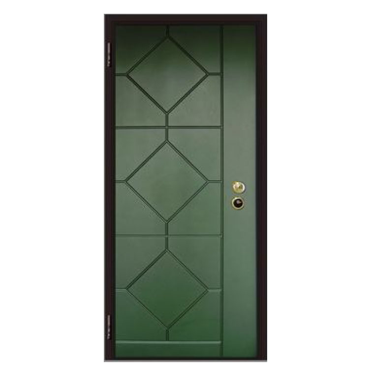 Porte d'entrée blindée italienne en acier et bois
