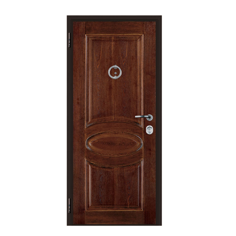 Porte en bois double face en acier italien