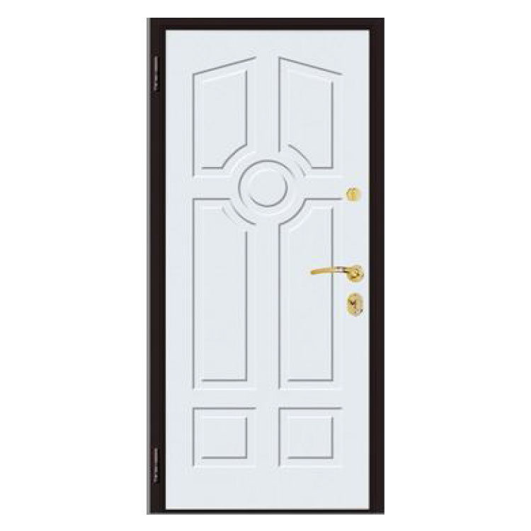 Porte blindée italienne en acier et bois