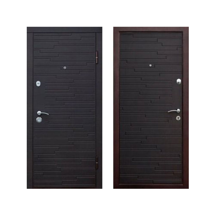 Porte blindée en bois intérieure en acier extérieur russe