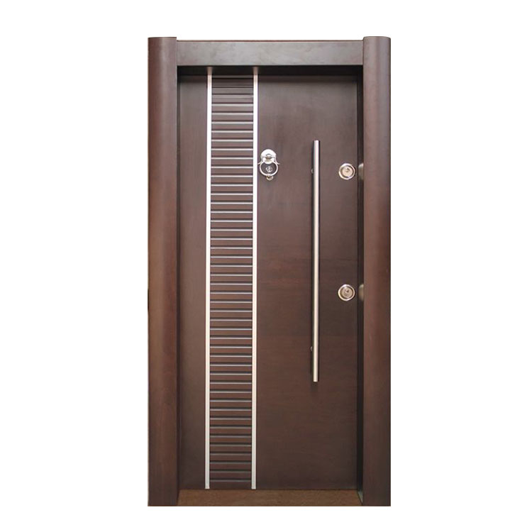 Porte d'entrée blindée en acier de sécurité renforcée d'entrée résidentielle